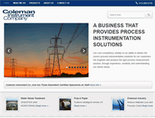 Tablet Screenshot of colemaninstrument.com